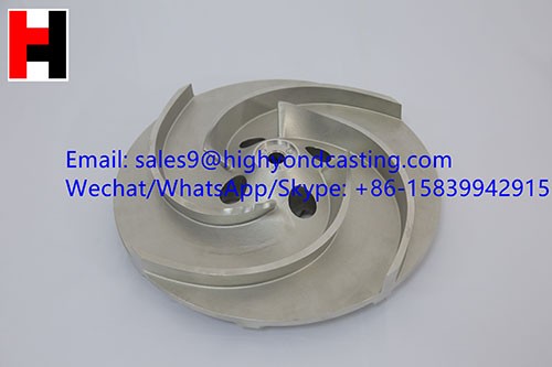 High Precision investment casting stainless steel open type centrifugal water pump impeller Logo